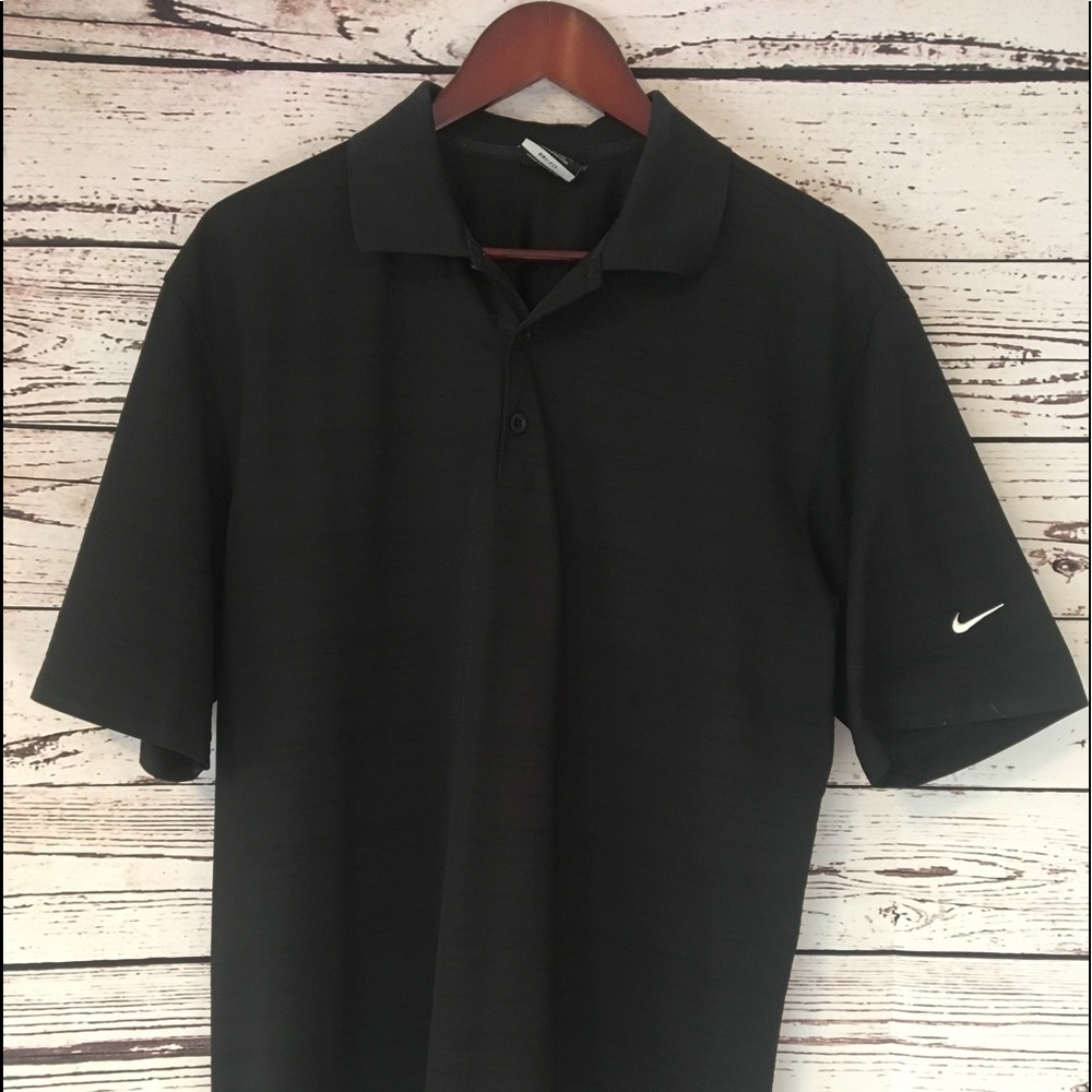 Men’s black golf shirt
